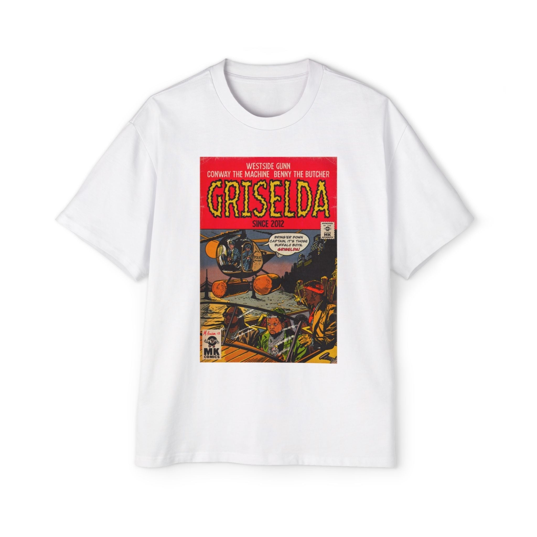 Griselda - Men's Heavy Oversized Tee Hoodie, Sweatshirt | CiraTrend.com (Image 2)