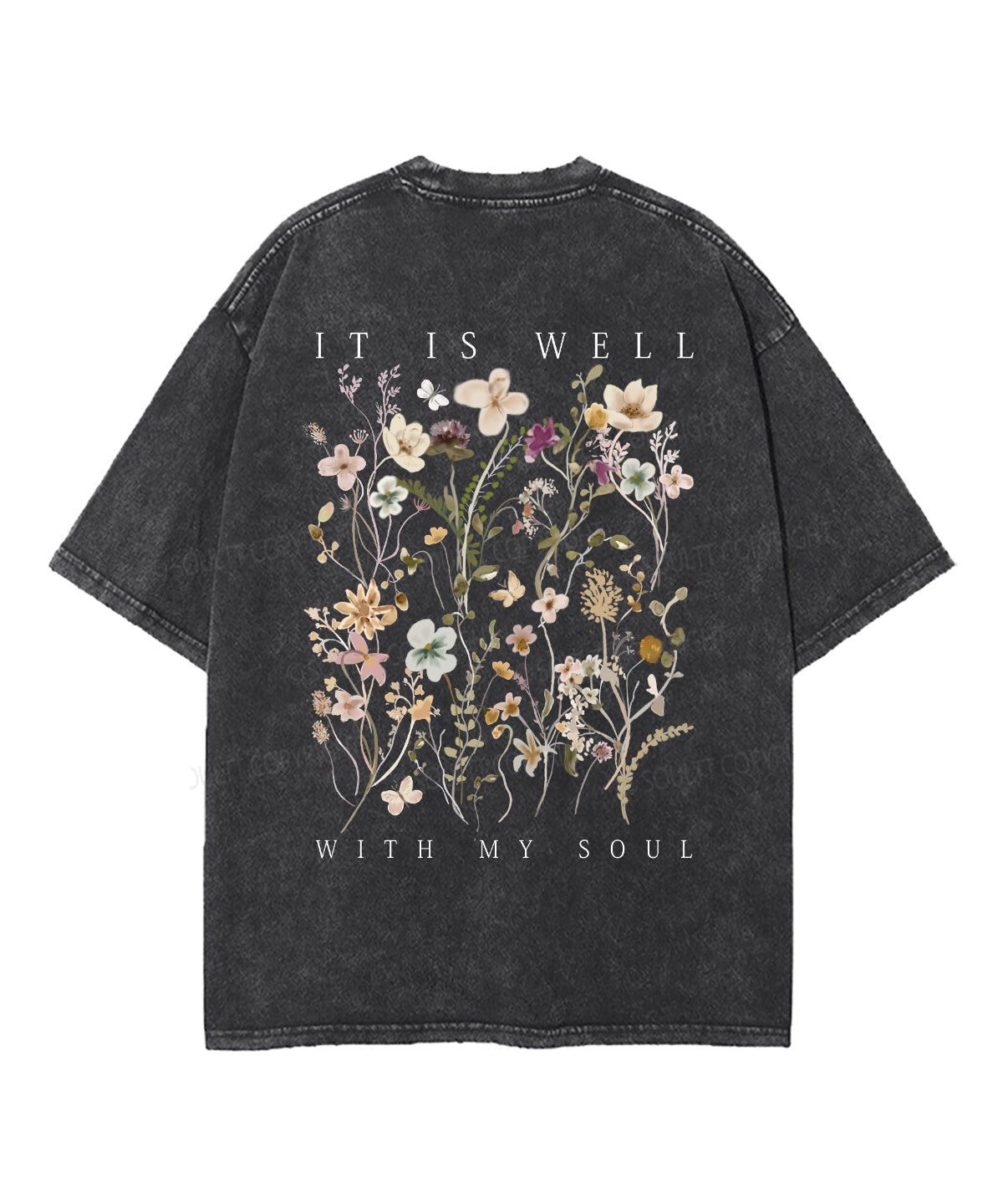 It Is Well With My Soul Double Sided Unisex Washed Christian T-shirt Style001 Hoodie, Sweatshirt | CiraTrend.com (Image 3)