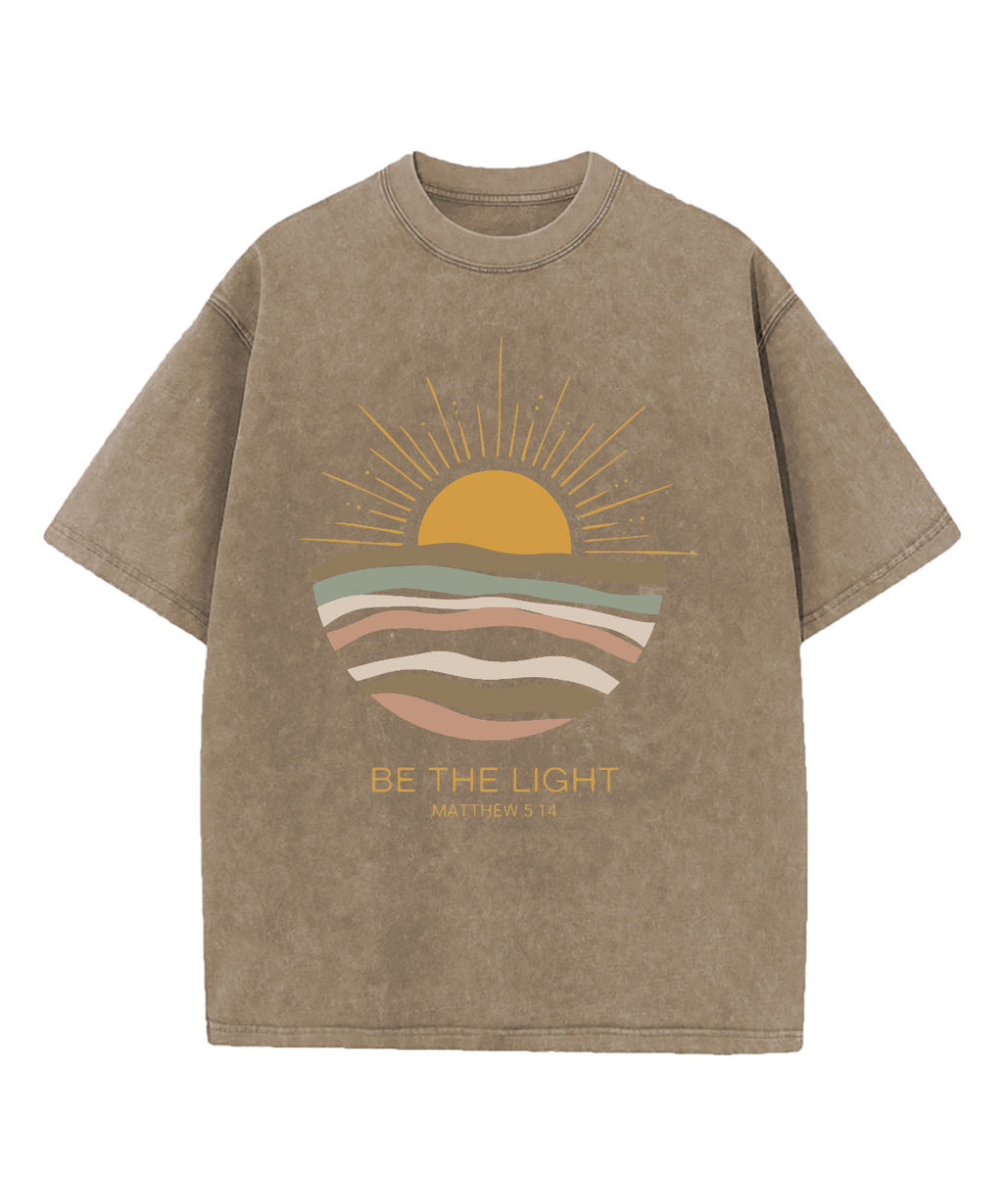 Be The Light Washed Christian T-shirt Style004 Hoodie, Sweatshirt | CiraTrend.com (Image 5)