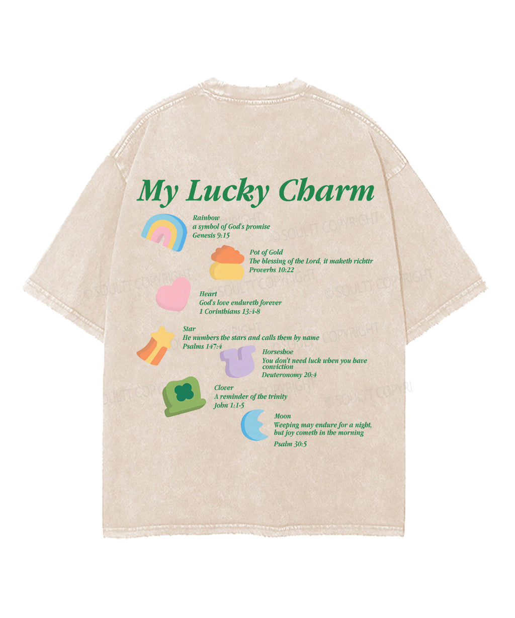 My Lucky Charm Double Sided Unisex Washed Christian T-shirt Hoodie, Sweatshirt | CiraTrend.com (Image 3)