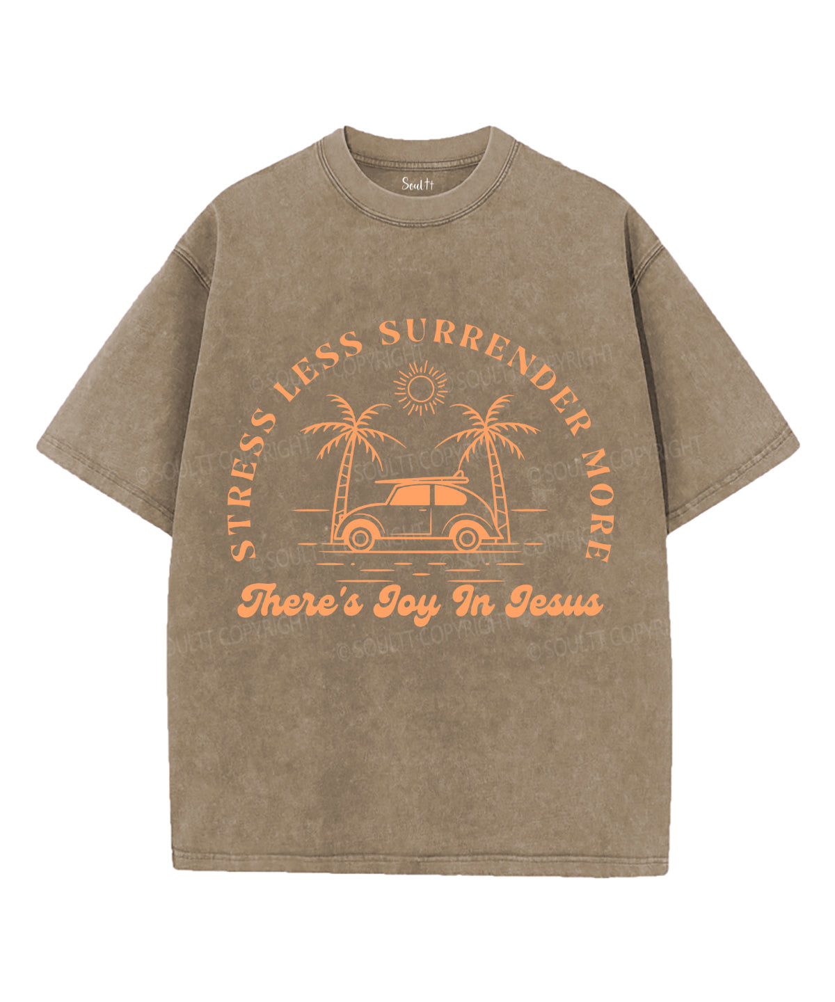 There's Joy in Jesus Unisex Washed Christian T-shirt Hoodie, Sweatshirt | CiraTrend.com (Image 5)