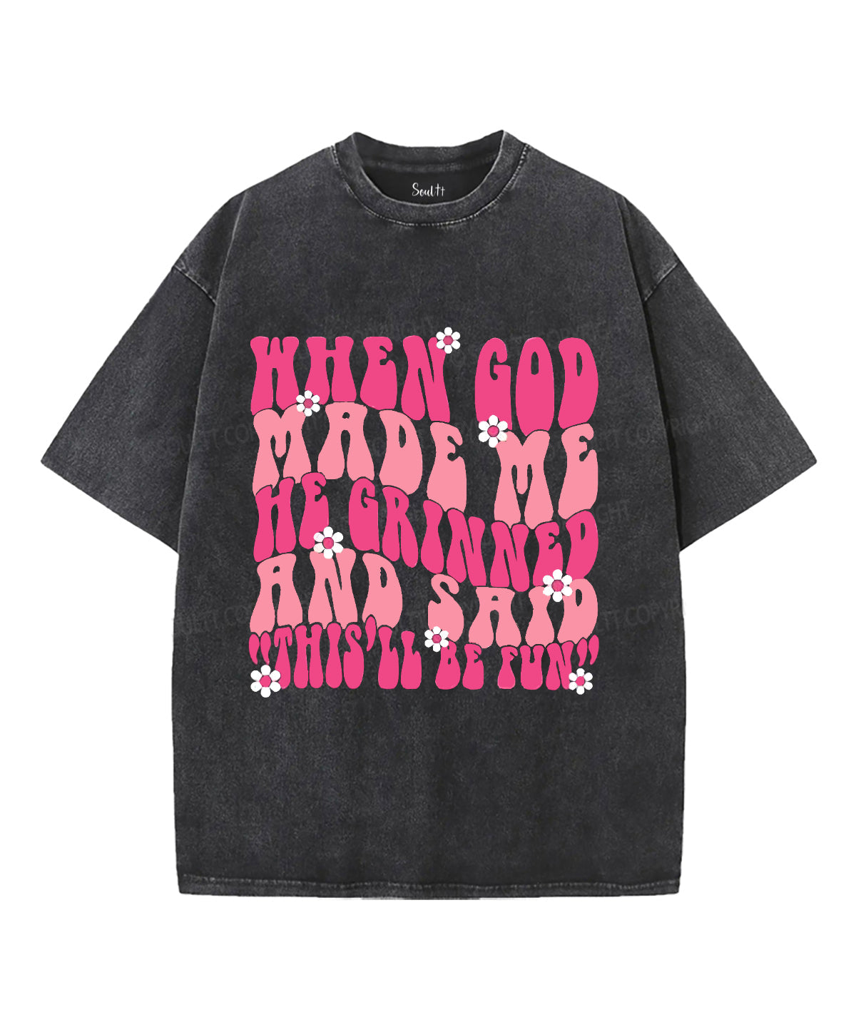 When God Made Me Unisex Washed Christian T-shirt Style001 Hoodie, Sweatshirt | CiraTrend.com (Image 3)