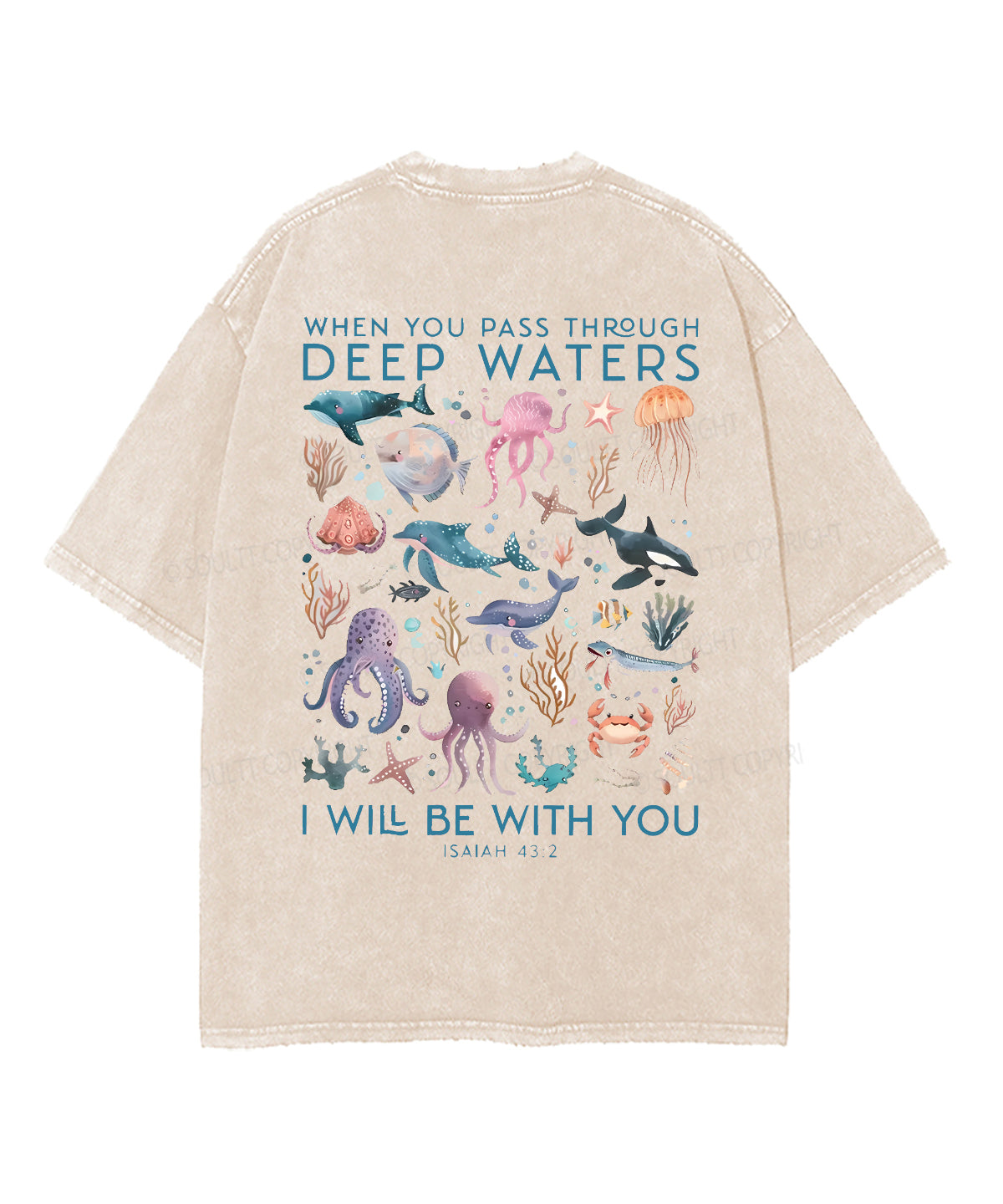 I Will Be With You Double Sided Unisex Washed Christian T-shirt Style047 Hoodie, Sweatshirt | CiraTrend.com (Image 2)