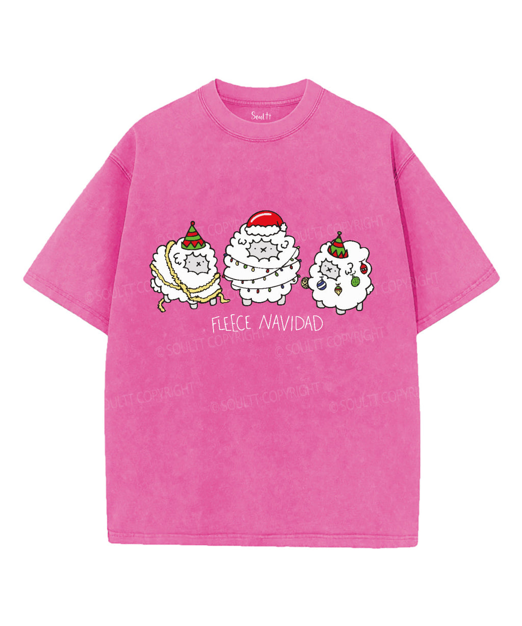 Fleece Navidad Washed Christian T-shirt Hoodie, Sweatshirt | CiraTrend.com (Image 2)
