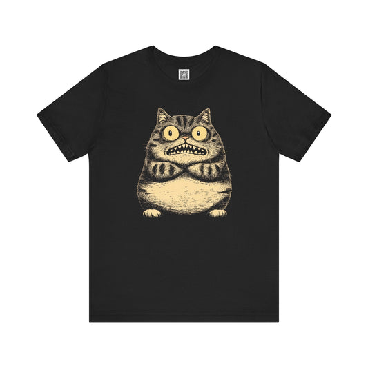 Whimsical Cat Graphic Tee Style058