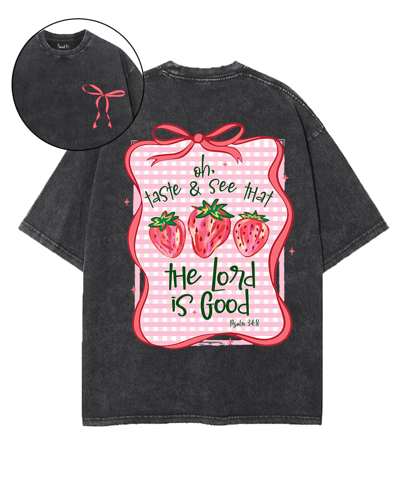 The Lord Is Good Double Sided Unisex Washed Christian T-shirt Style002 Hoodie, Sweatshirt | CiraTrend.com (Image 1)