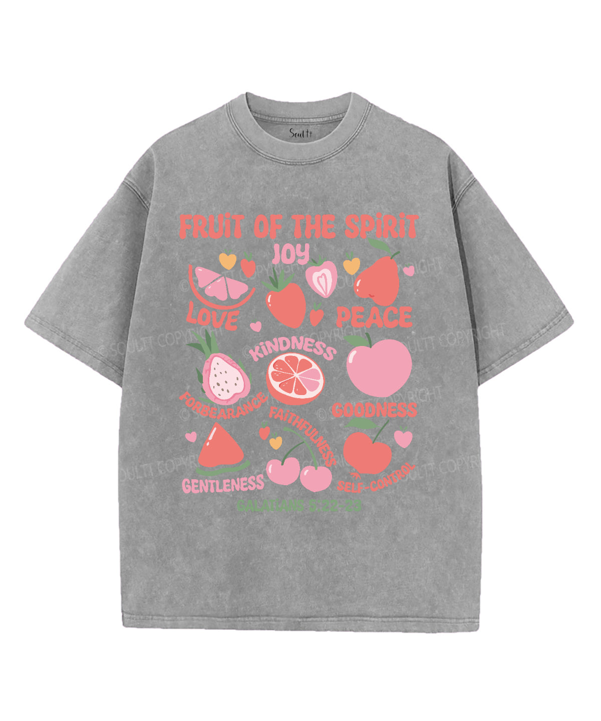 Fruit Of The Spirit Washed Christian T-shirt Style003 Hoodie, Sweatshirt | CiraTrend.com (Image 3)