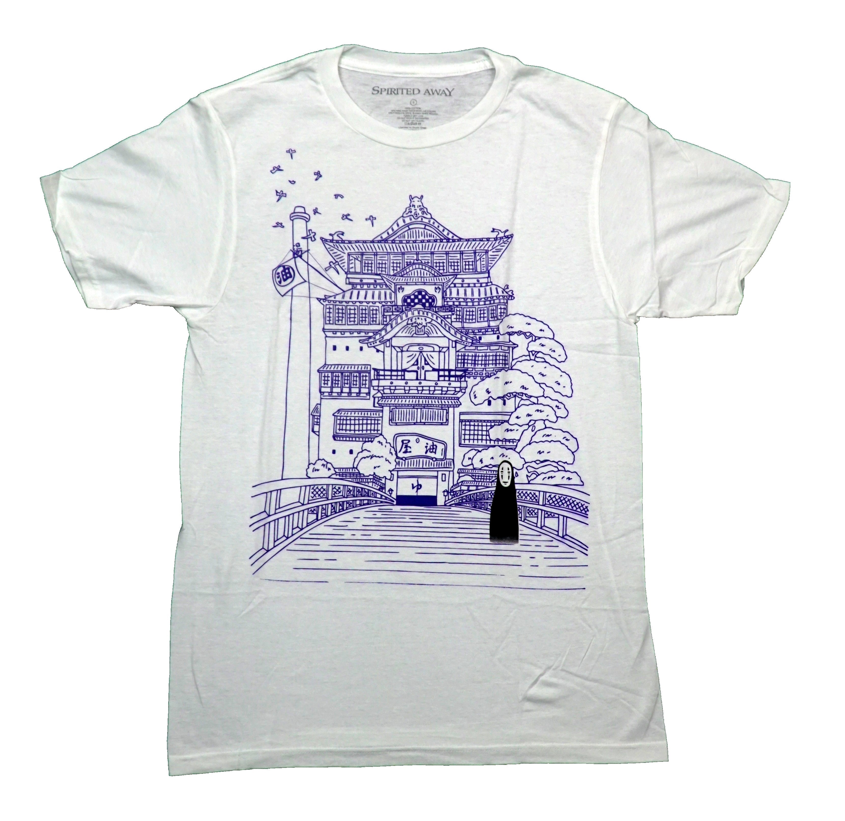 Spirited Away Mens T-Shirt - No Face On Bridge Below Temple Hoodie, Sweatshirt | CiraTrend.com