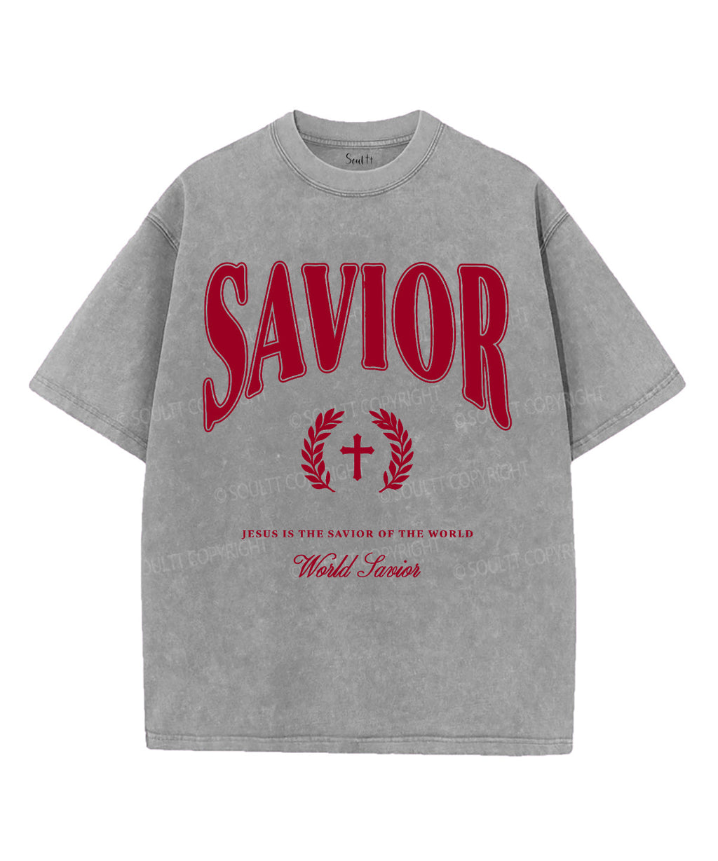 Jesus Is Savior World Washed Christian T-Shirts, Hoodie, Sweatshirt