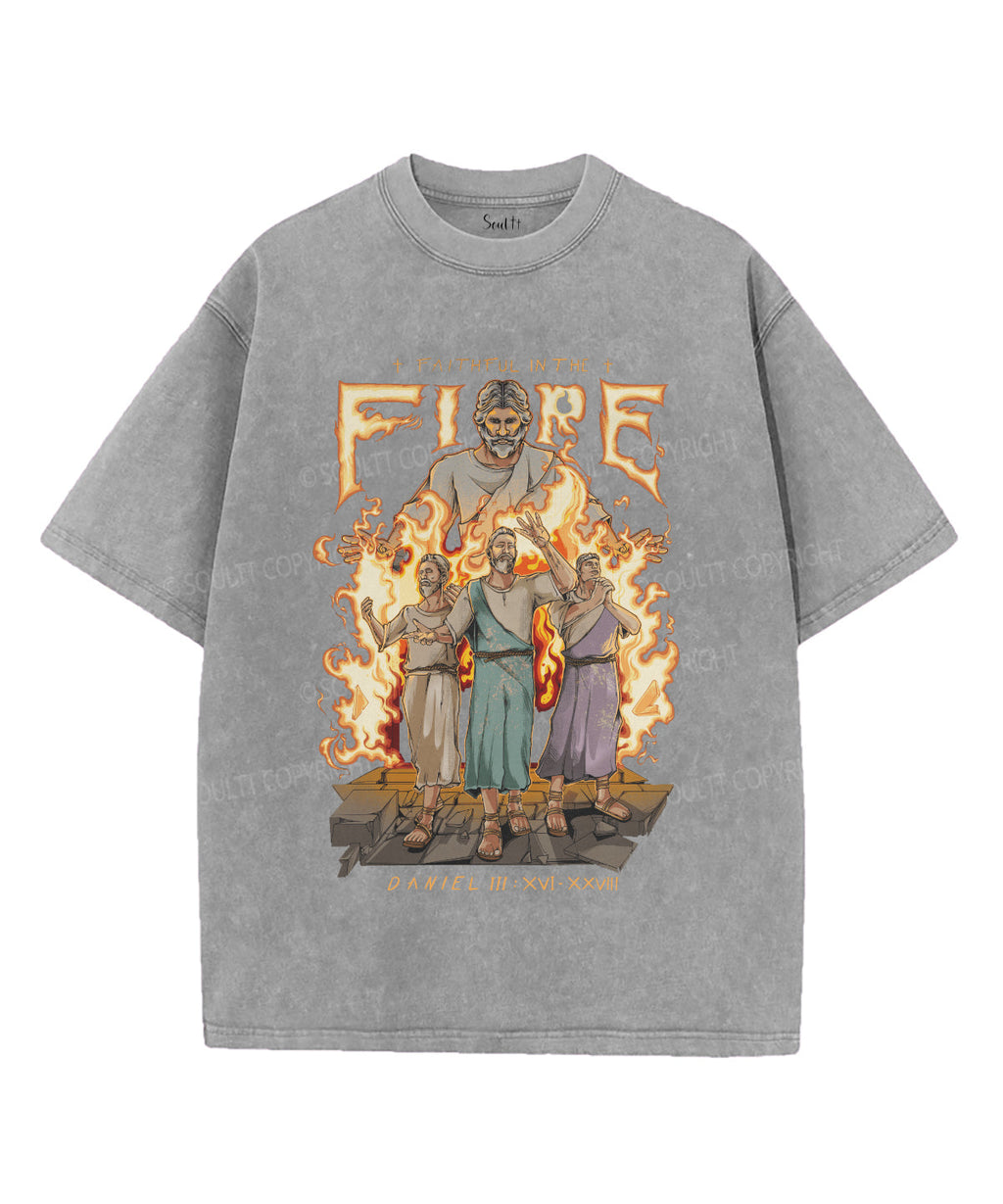 Faithfu In The Fire Washed Christian T-shirt Hoodie, Sweatshirt | CiraTrend.com (Image 2)