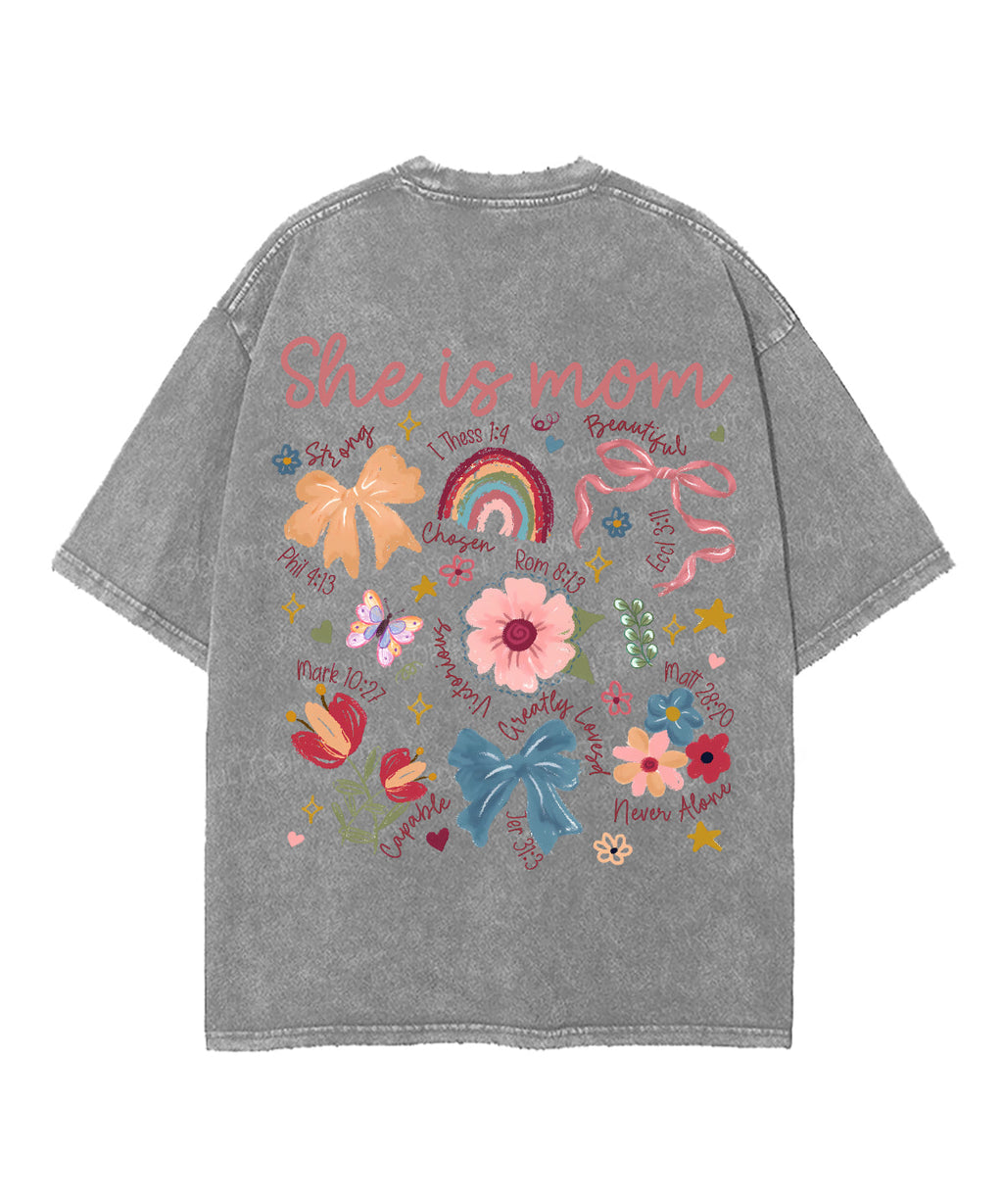 She Is Mom Double Sided Unisex Washed Christian T-shirt Style003 Hoodie, Sweatshirt | CiraTrend.com (Image 5)