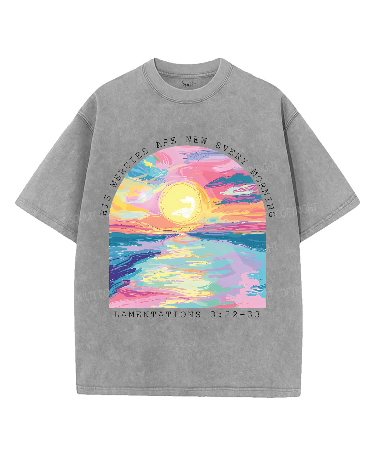 His Mercies Are New Every Morning Unisex Washed Christian T-shirt Style001 Hoodie, Sweatshirt | CiraTrend.com (Image 2)