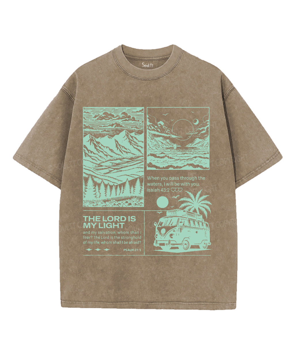 The Lord Is My Light Unisex Washed Christian T-shirt Hoodie, Sweatshirt | CiraTrend.com (Image 5)
