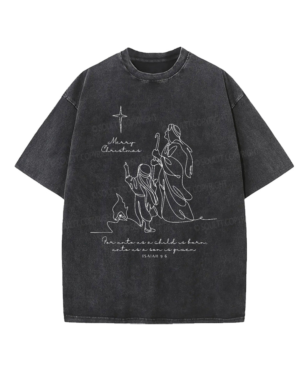 Merry Christmas Washed Christian T-shirt Hoodie, Sweatshirt | CiraTrend.com (Image 1)