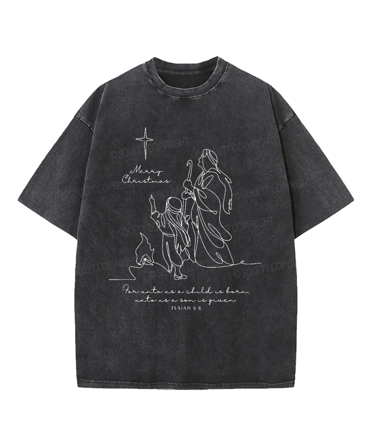 Merry Christmas Washed Christian T-shirt Hoodie, Sweatshirt | CiraTrend.com (Image 1)