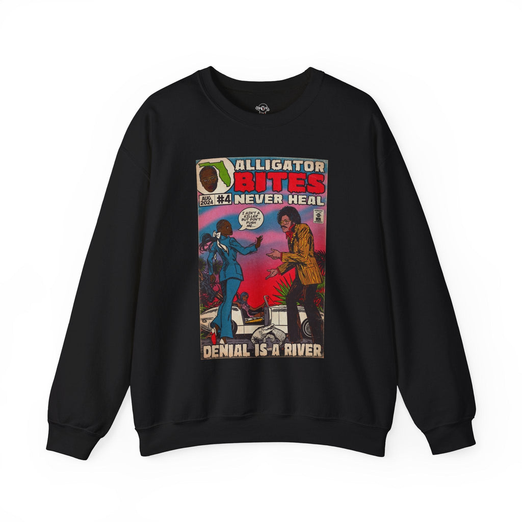 Denial is a River - Alligator Bites - Unisex Heavy BlendÃ¢â€žÂ¢ Crewneck Sweatshirt T-Shirts, Hoodie (Image 3)