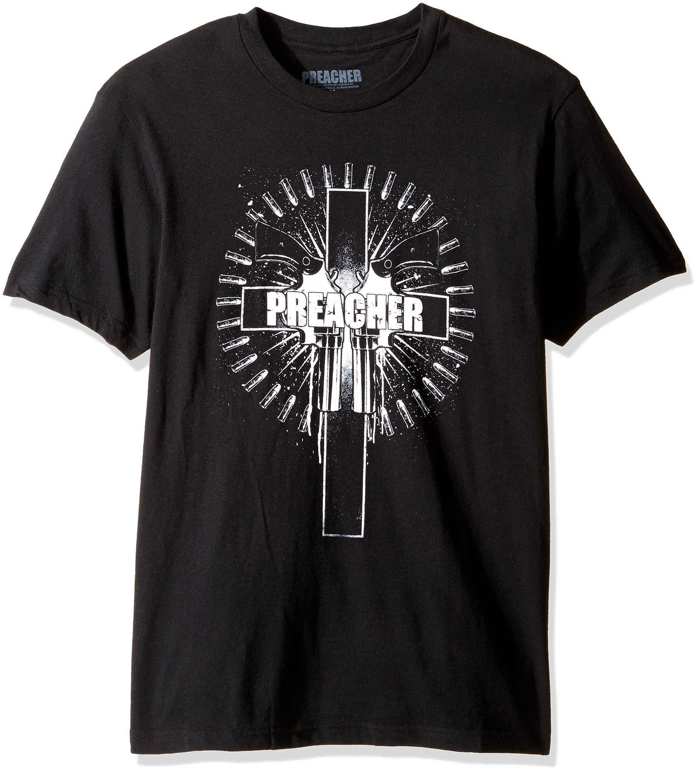 Preacher AMC Mens T-Shirt - Guns Pointed Down Preacher Crest Hoodie, Sweatshirt | CiraTrend.com