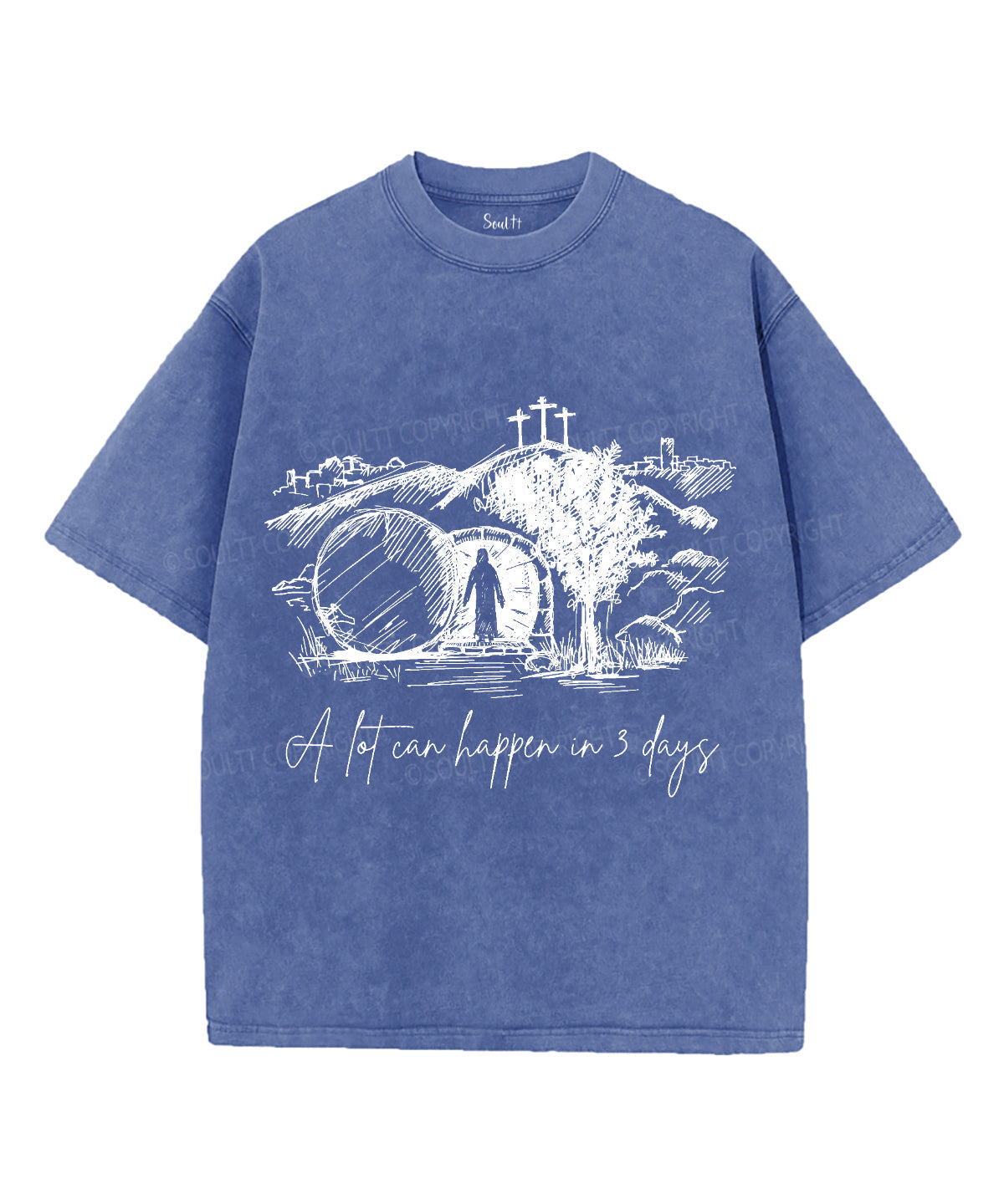 A Lot Can Happen In 3 Days Unisex Washed Christian T-shirt Style002 Hoodie, Sweatshirt | CiraTrend.com (Image 4)