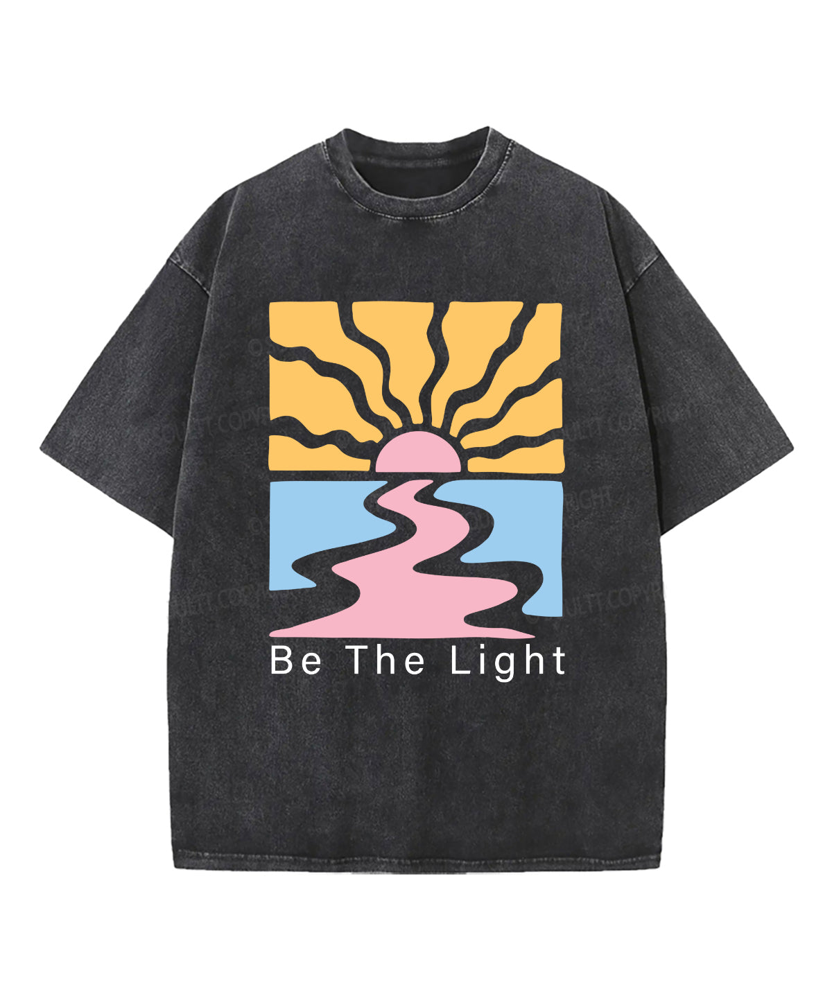 Be The Light Washed Christian T-shirt Style005 Hoodie, Sweatshirt | CiraTrend.com (Image 1)