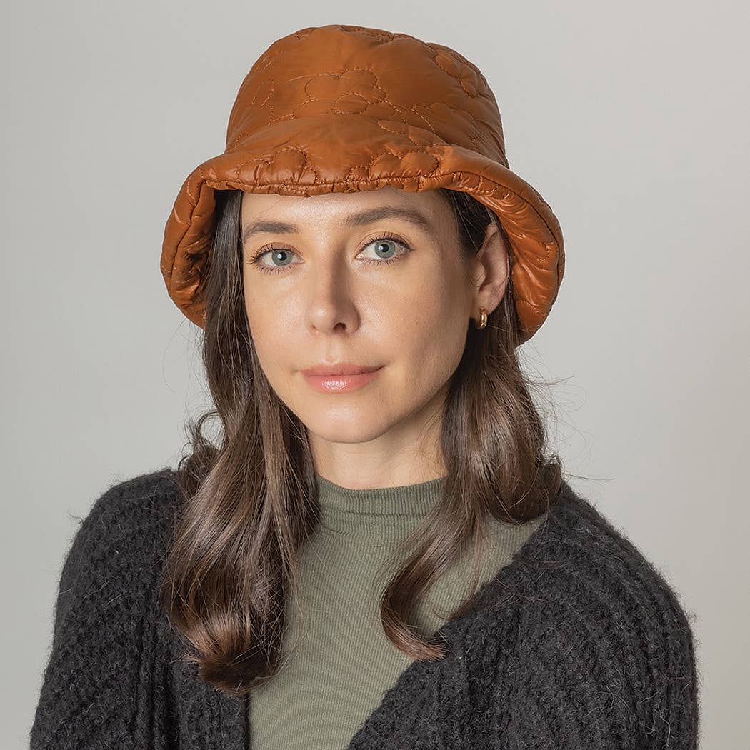Flower Padded Bucket Hat