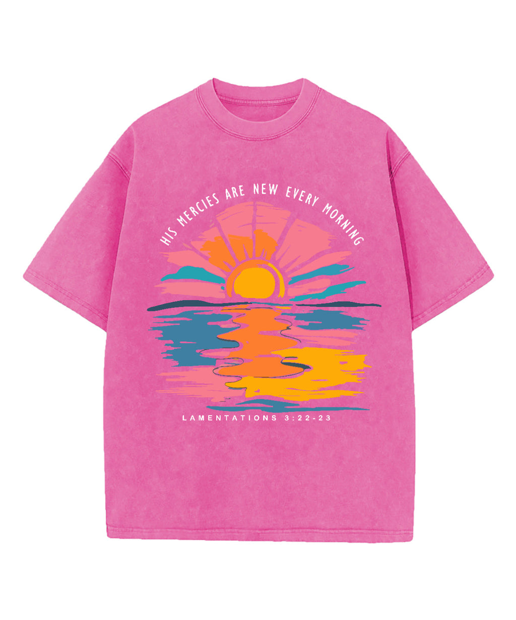 His Mercies Are New Washed Christian Style002 T-Shirts, Hoodie, Sweatshirt