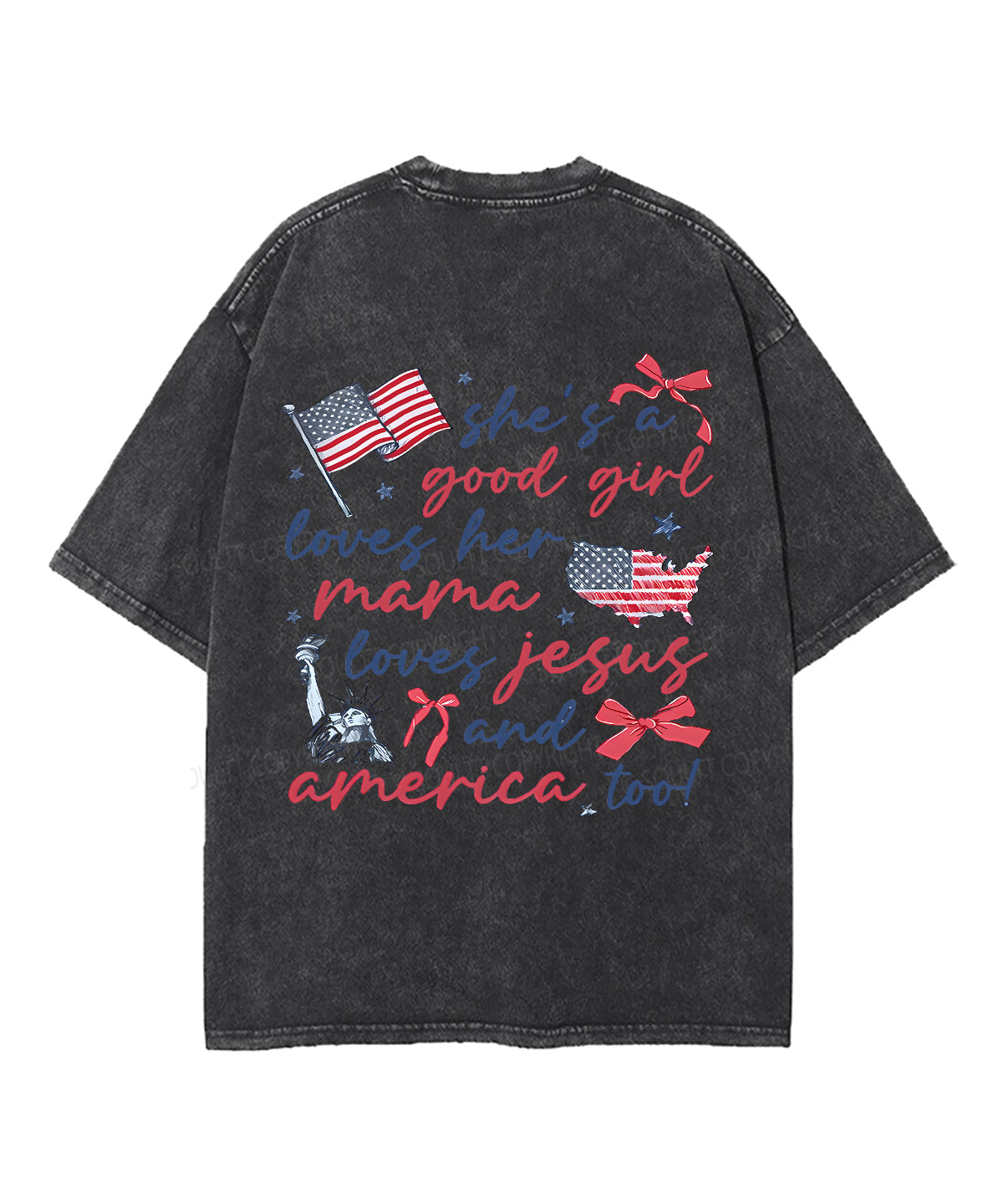 She's a Good Girl Double Sided Unisex Washed Christian T-shirt Hoodie, Sweatshirt | CiraTrend.com (Image 3)