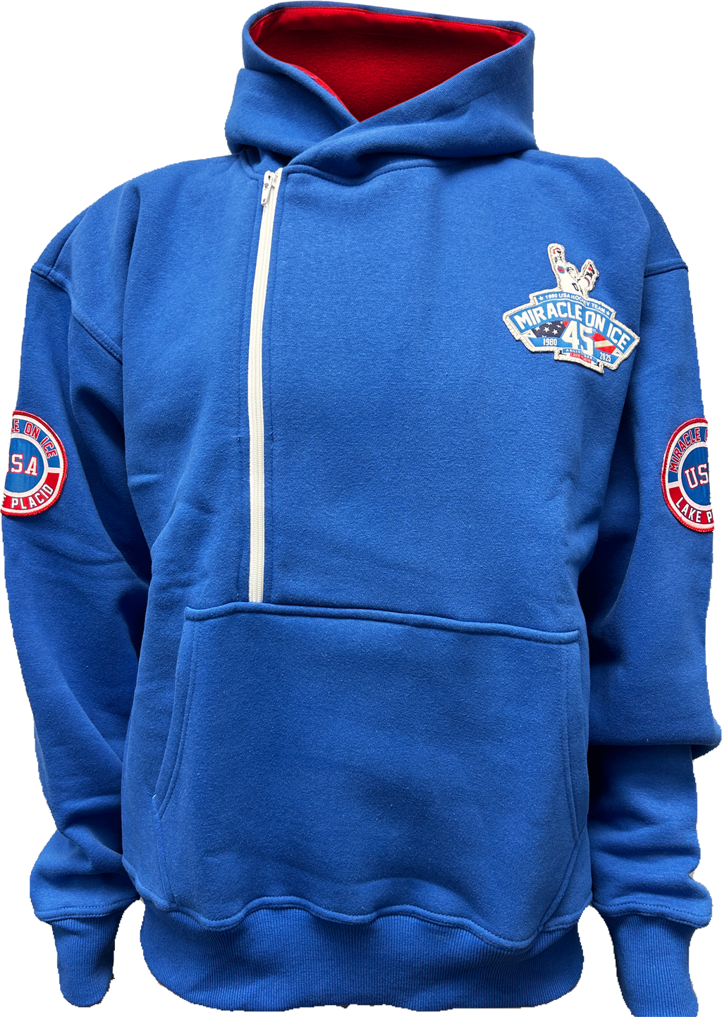 1980 Miracle on Ice  45th Anniversary (1980-2025) Official Side Zip Hoodie Embroidered T-Shirts, Sweatshirt (Image 2)