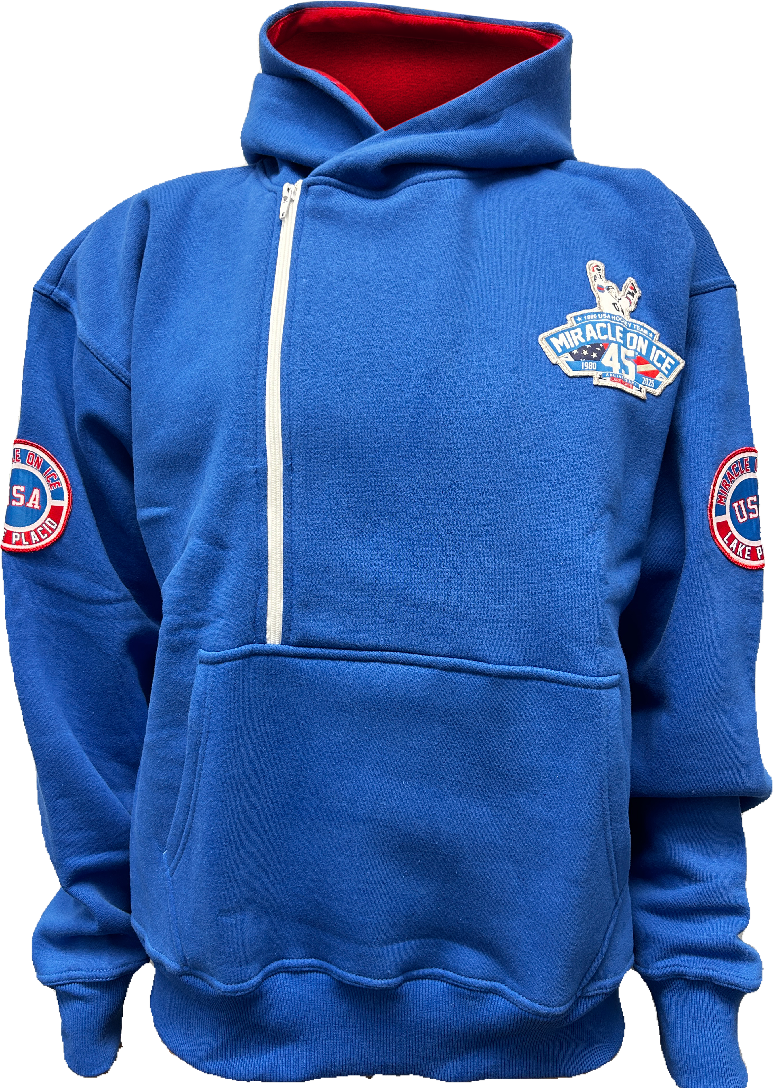 1980 Miracle on Ice  45th Anniversary (1980-2025) Official Side Zip Hoodie Embroidered T-Shirts, Sweatshirt (Image 2)