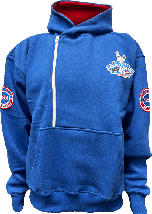 1980 Miracle on Ice  45th Anniversary (1980-2025) Official Side Zip Hoodie Embroidered T-Shirts, Sweatshirt (Image 2)