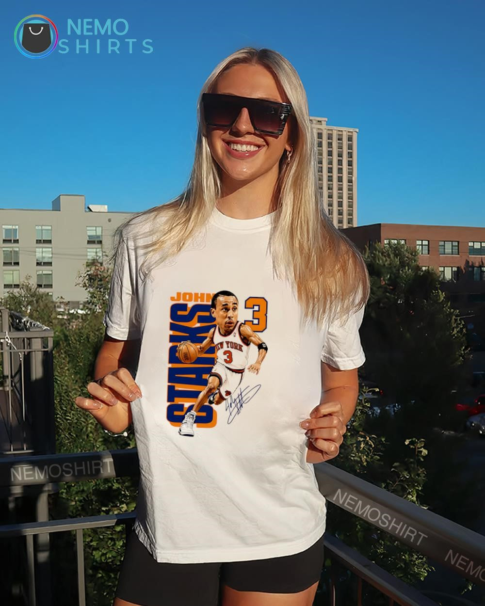 John Starks 3 New York Knicks basketball legend signature shirt