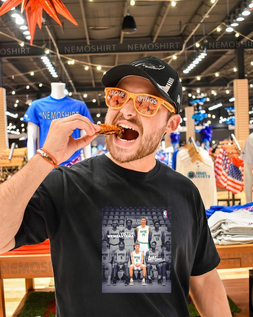Victor Wembanyama vs Ajay Mitchell face off Western Conference Finals shirt