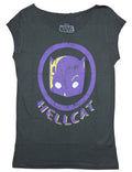 Hellcat Girls Juniors Sleeveless T-Shirt - Distressed Hellcat Logo Image Hoodie, Sweatshirt | CiraTrend.com