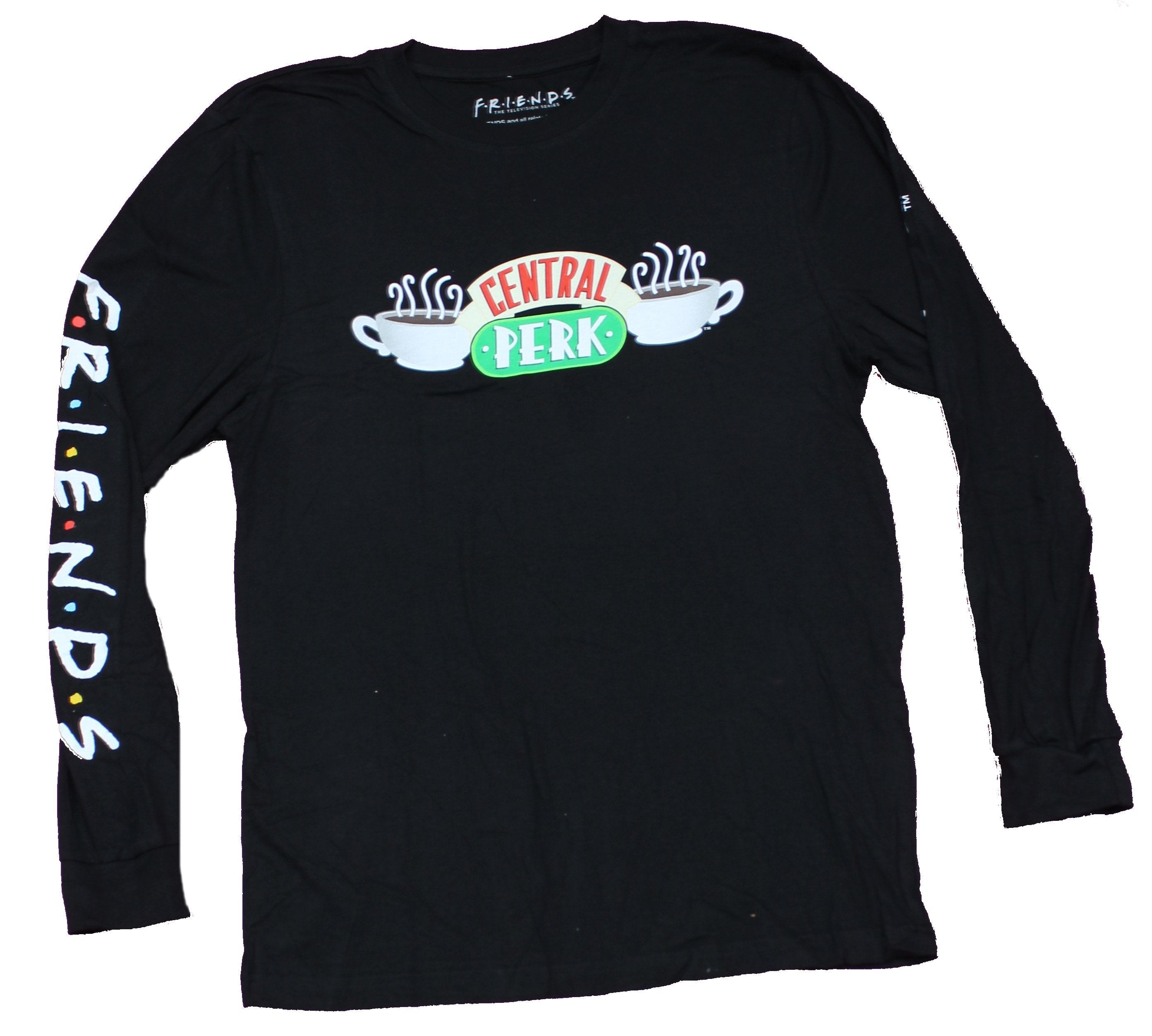 Friends Long Sleeve Mens T-Shirt - Central Perk Coffee Cup Logo Hoodie, Sweatshirt | CiraTrend.com