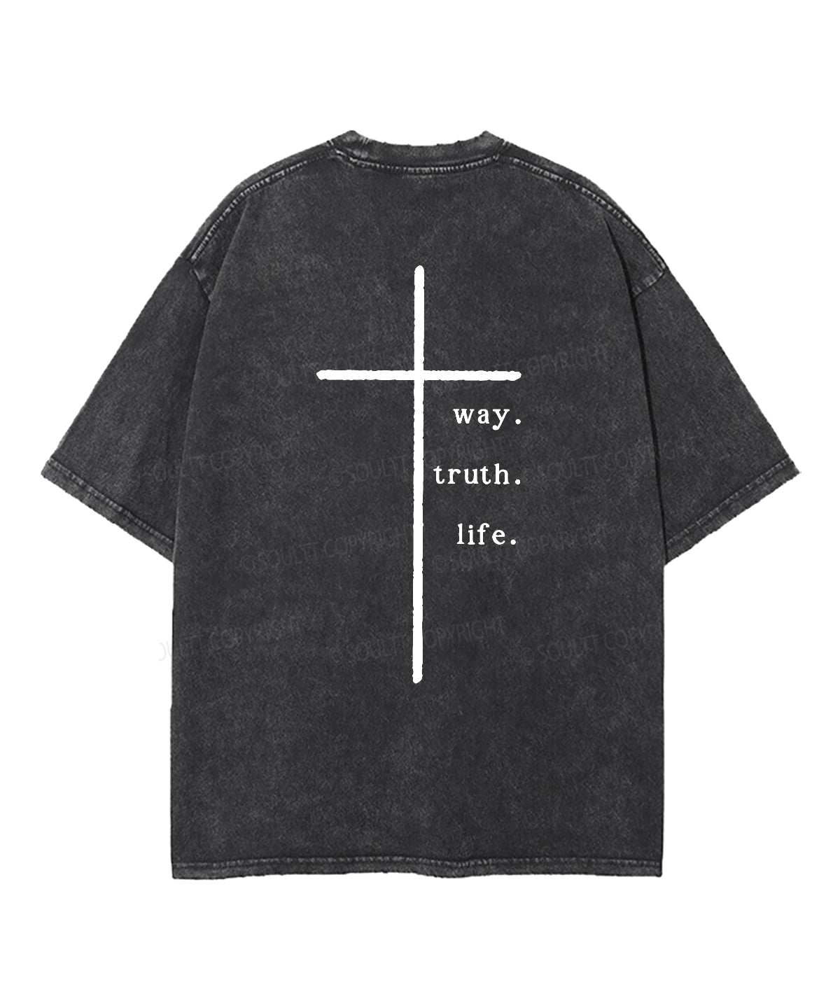 He Is The Way Unisex Washed Christian T-shirt Hoodie, Sweatshirt | CiraTrend.com (Image 3)