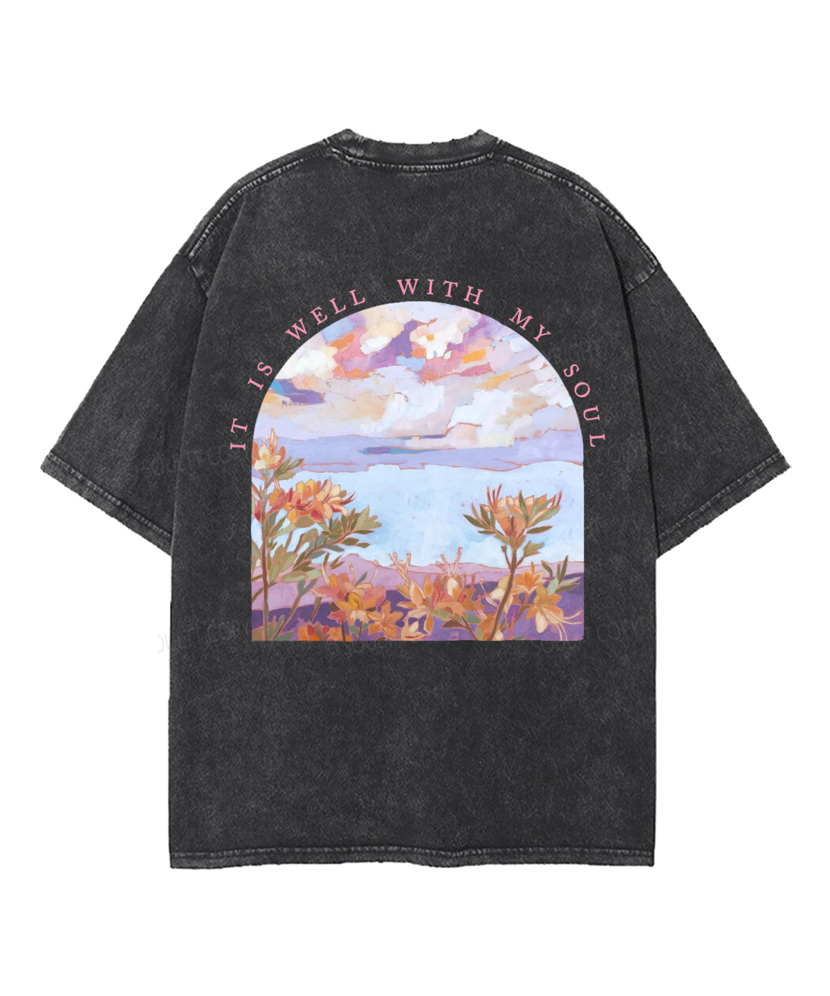 It Is Well With My Soul Double Sided Unisex Washed Christian T-shirt Style004 Hoodie, Sweatshirt | CiraTrend.com (Image 3)