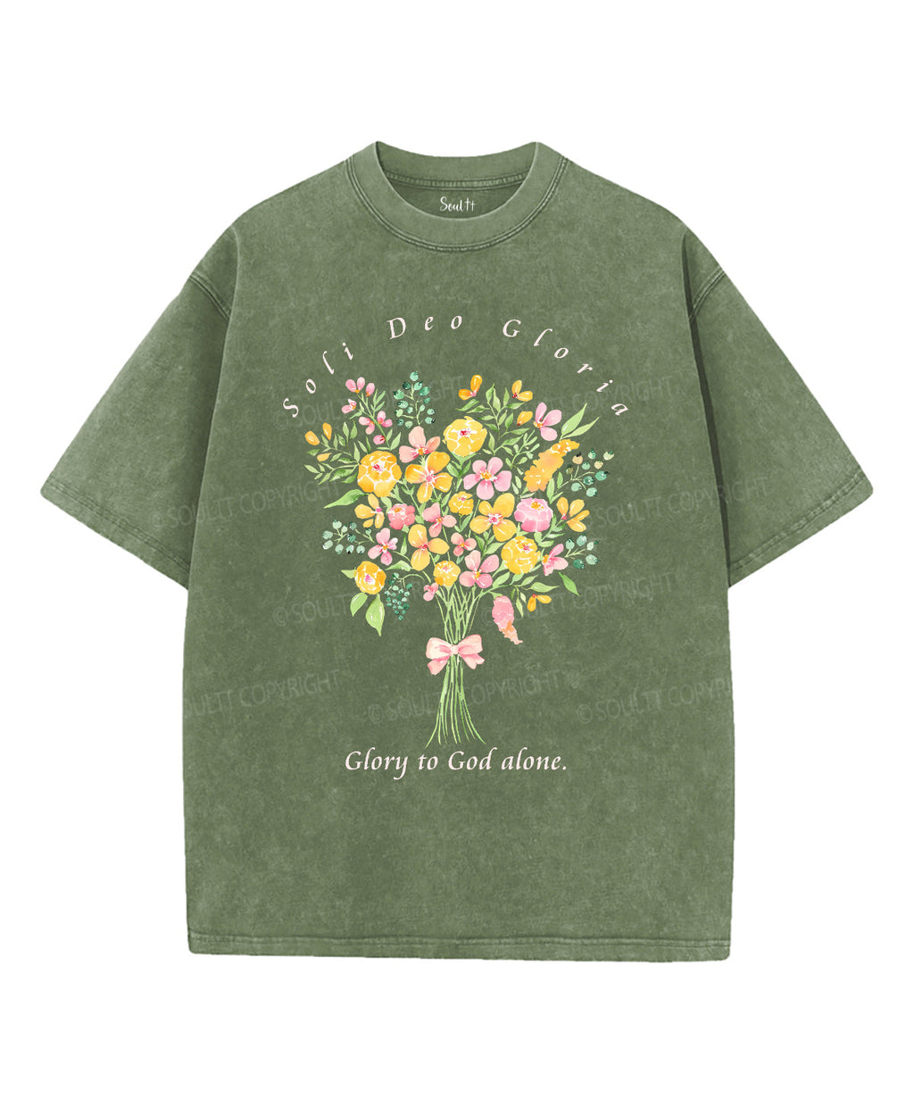 SOLI DEO GLORIA Unisex Washed Christian T-shirt Hoodie, Sweatshirt | CiraTrend.com (Image 5)