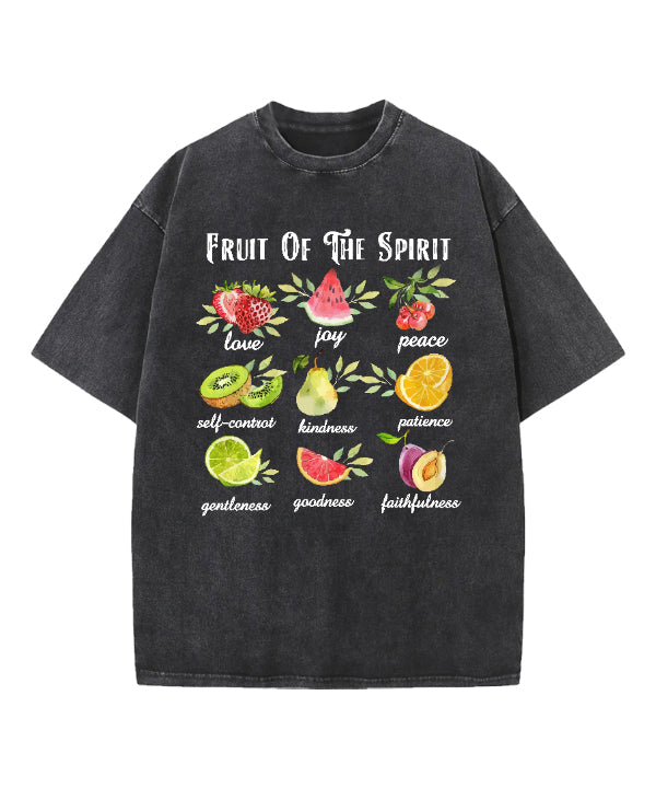 Fruit Of The Spirit Washed Christian T-shirt Hoodie, Sweatshirt | CiraTrend.com (Image 3)