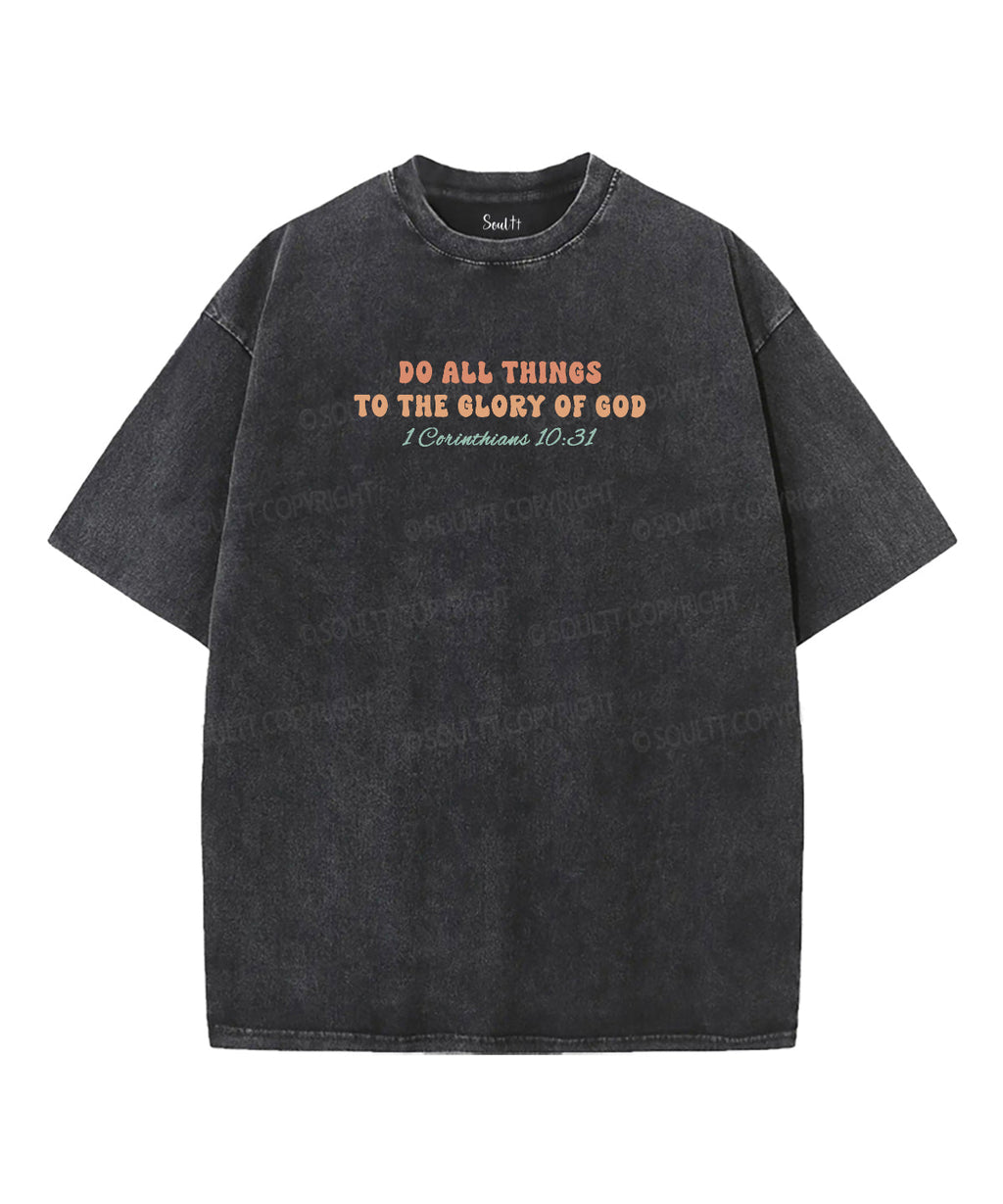 All For His Glory Double Sided Unisex Washed Christian T-shirt Hoodie, Sweatshirt | CiraTrend.com (Image 4)