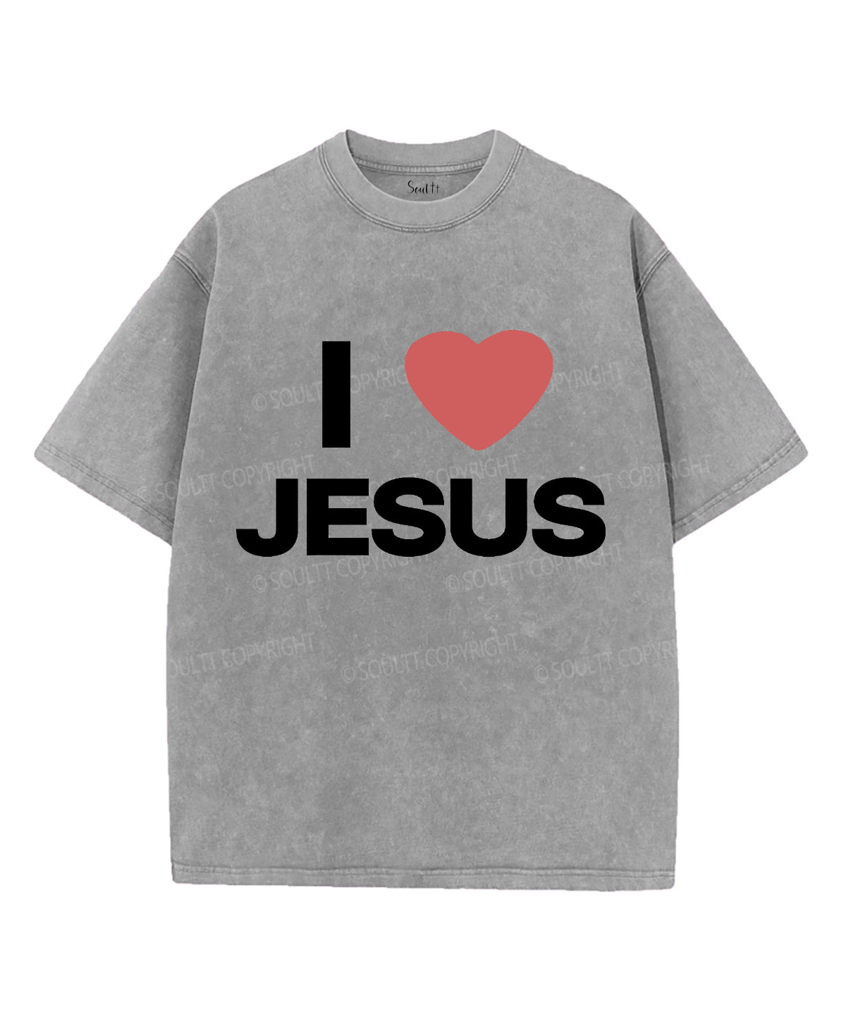 I Love Jesus Unisex Washed Christian T-shirt Hoodie, Sweatshirt | CiraTrend.com (Image 2)