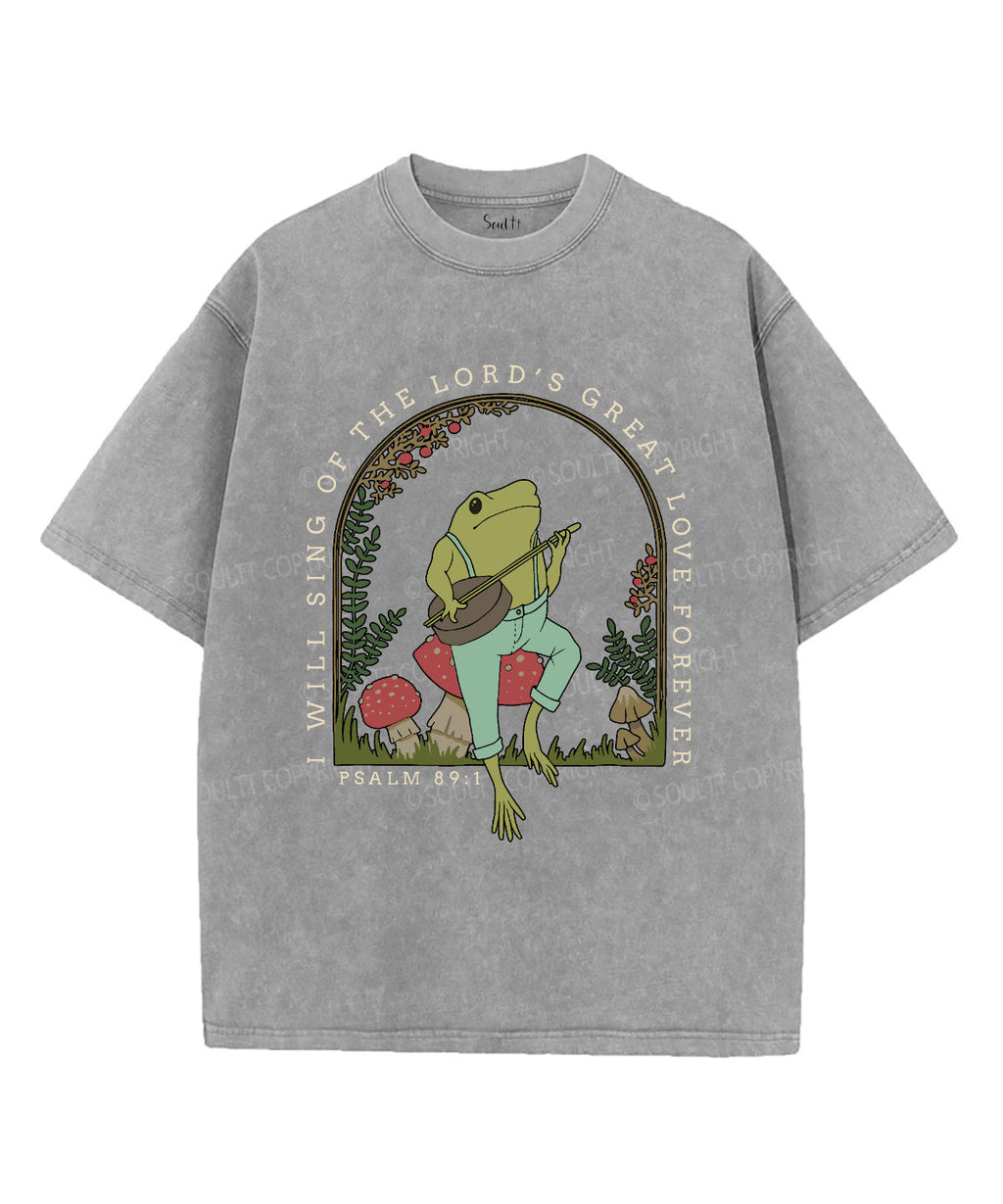 I Will Sing Of The Lord's Great Love Unisex Washed Christian T-shirt Hoodie, Sweatshirt | CiraTrend.com (Image 3)
