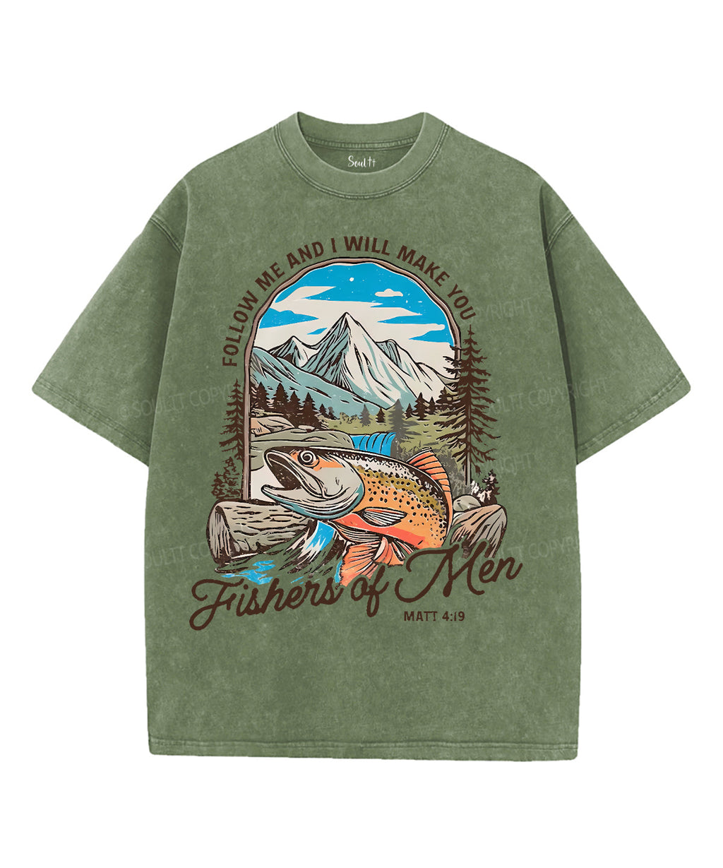 Fish Unisex Washed Christian T-shirt Hoodie, Sweatshirt | CiraTrend.com (Image 2)