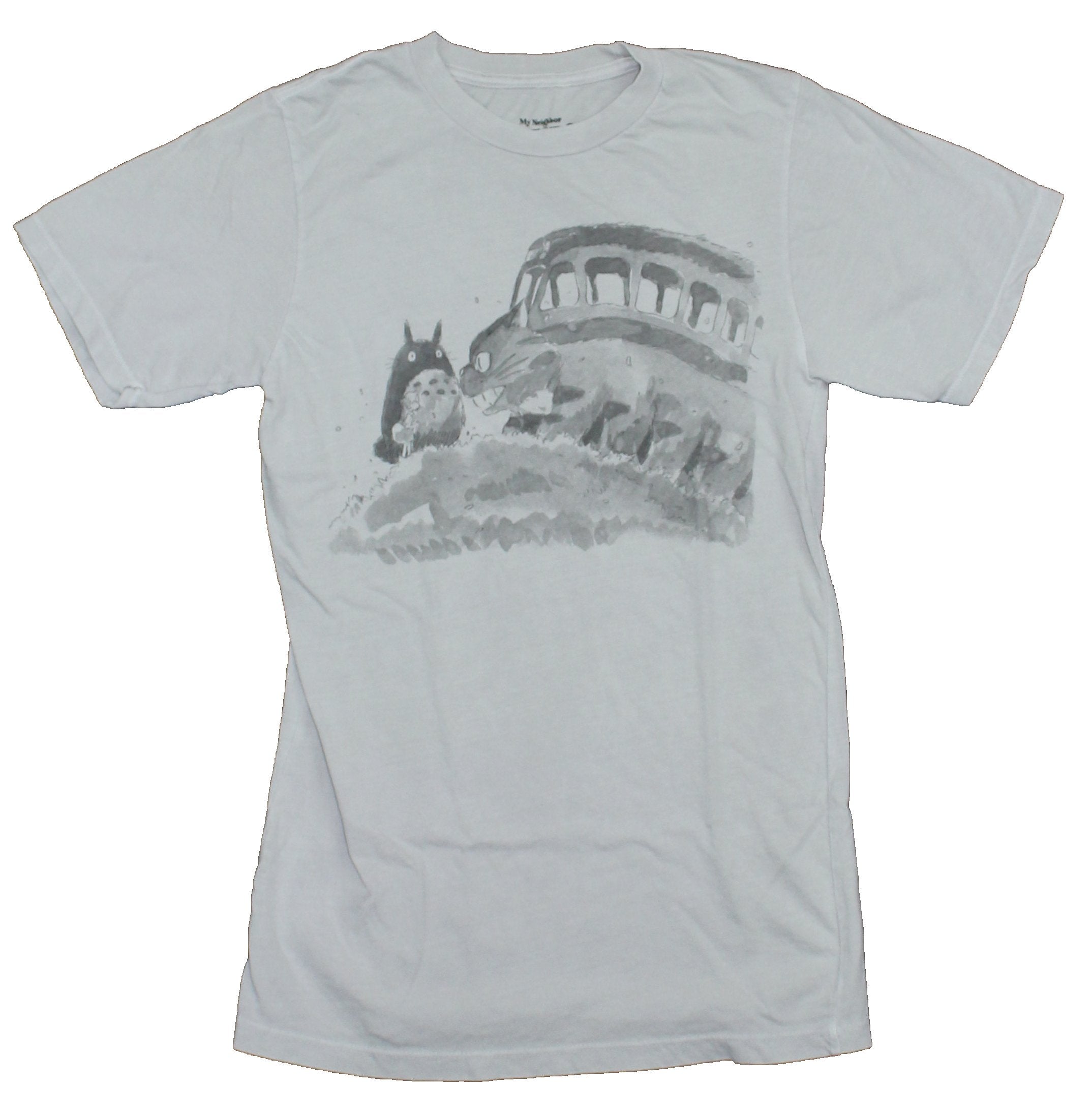 My Neighbor Totoro Mens  T-Shirt -  Sketched Spirit and Cat Bus Image Hoodie, Sweatshirt | CiraTrend.com