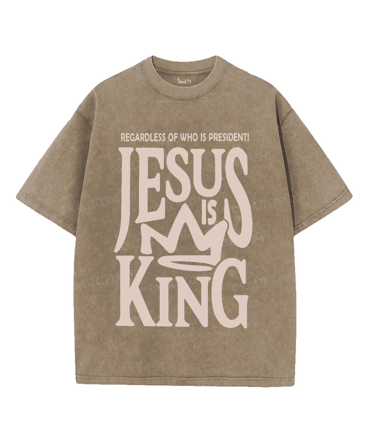 Jesus Is King Washed Christian T-shirt Hoodie, Sweatshirt | CiraTrend.com (Image 5)