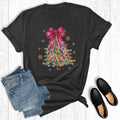 Retro Colorful Christmas Tree Graphic Tee