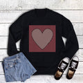 Valentine's Stripe Heart Pink Red Sweatshirt