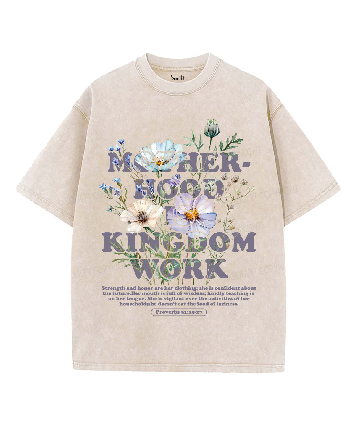 Motherhood Is Kingdom Work Unisex Washed Christian T-shirt Style006 Hoodie, Sweatshirt | CiraTrend.com (Image 4)