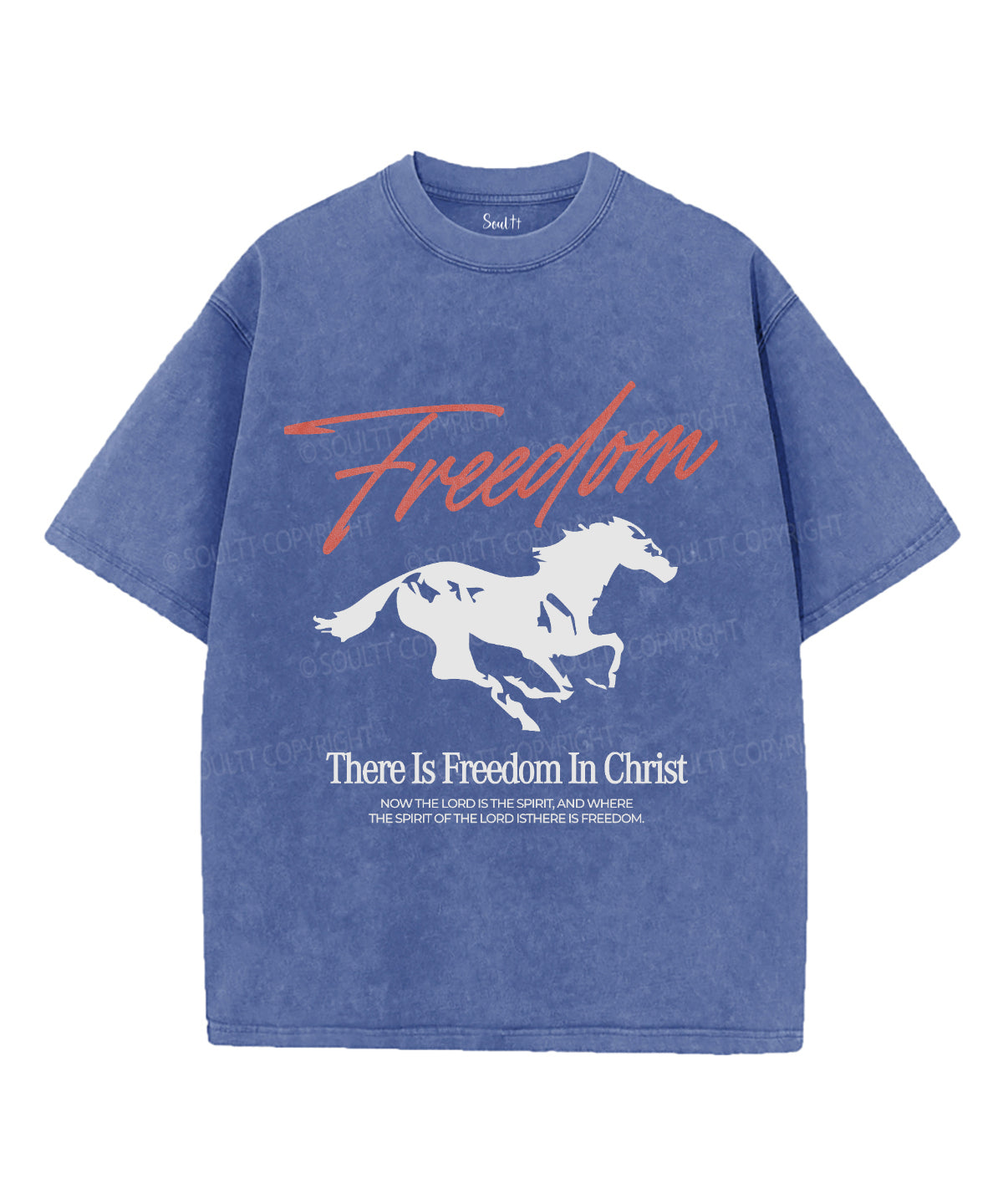 Freedom Unisex Washed Christian T-shirt Hoodie, Sweatshirt | CiraTrend.com (Image 4)