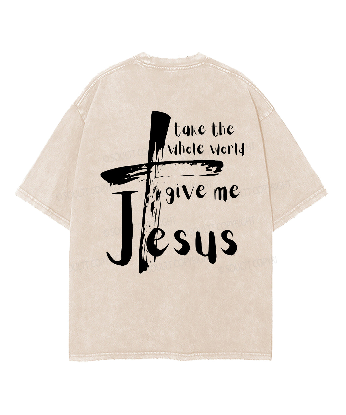 Give Me Jesus Double Sided Unisex Washed Christian T-shirt Hoodie, Sweatshirt | CiraTrend.com (Image 3)