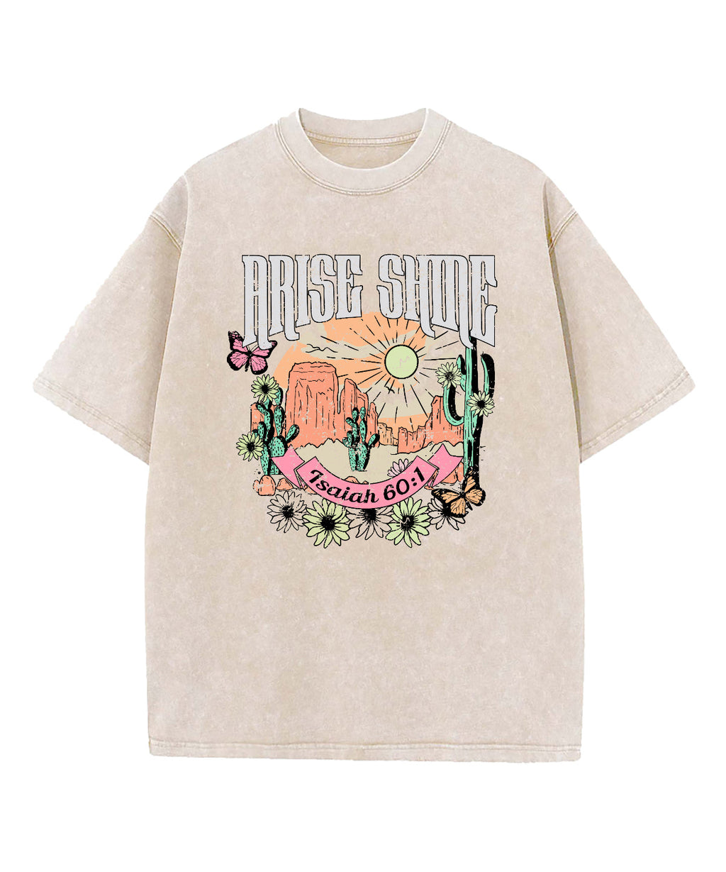 Arise Shine Washed Christian T-shirt Hoodie, Sweatshirt | CiraTrend.com (Image 1)