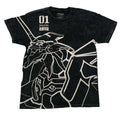 Evangelion  Mens T-Shirt - Evan-01 White Outline Stone Washed Hoodie, Sweatshirt | CiraTrend.com